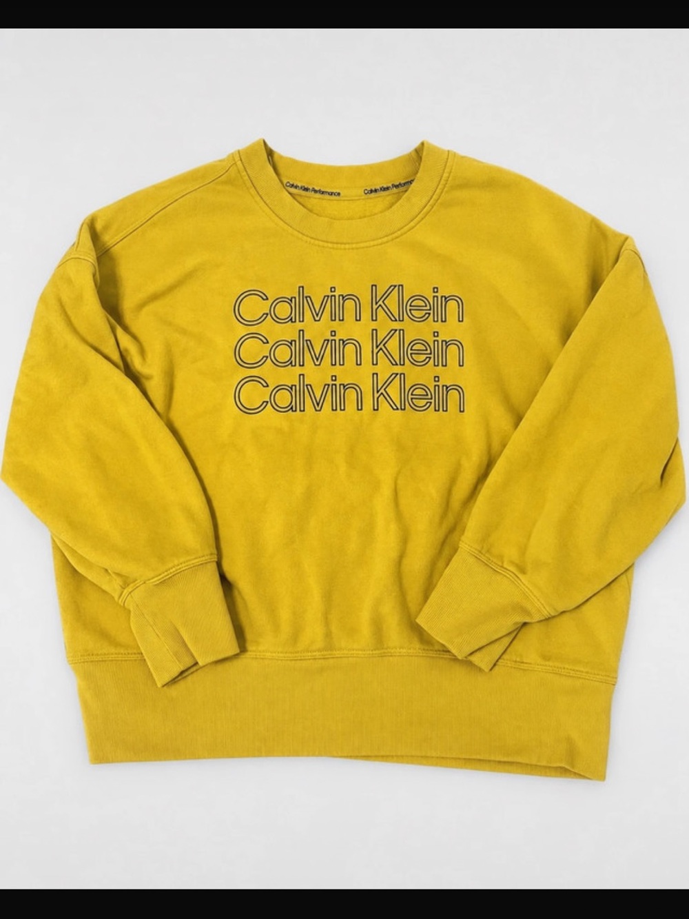 Calvin Klein Mustard Yellow Crewneck Sweatshirt